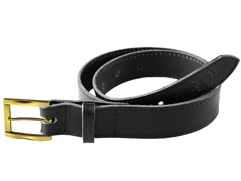 Leather belt M,  brasscolor nickel free - 6