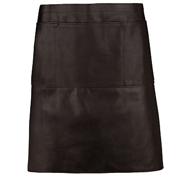 Serving apron in leather Cafe Noir