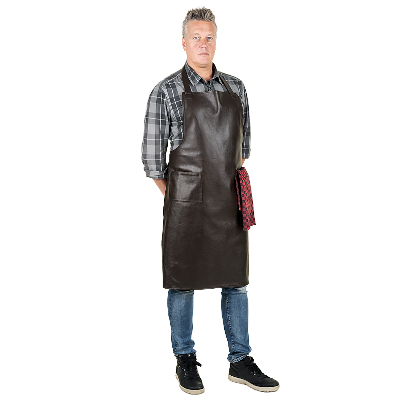 Leather apron Prestige Sleifi, café noir