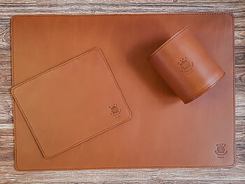 Desktop set regular cognac