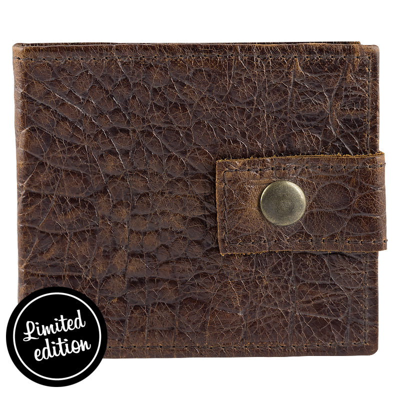 Card holder Kroko in real leather