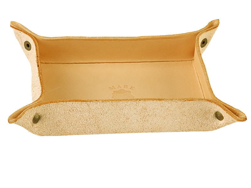 Leather tray Nature