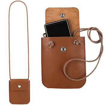 Small bag in leather cognac