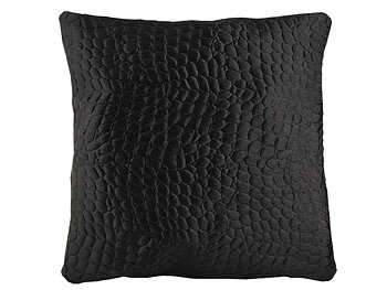 Black cowskin pillow