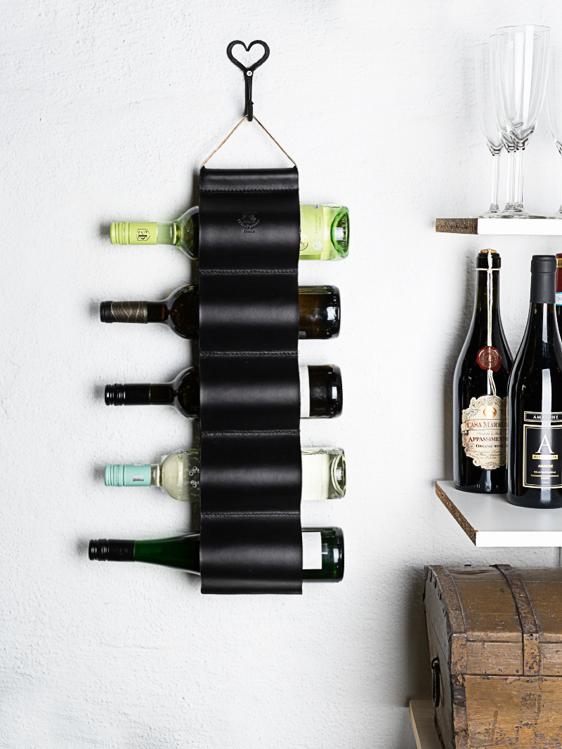 Wine rack 5-compartment black  - 3