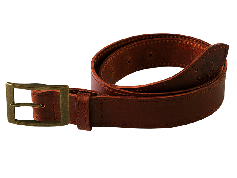 Leather belt G antique brass nickel free - 3