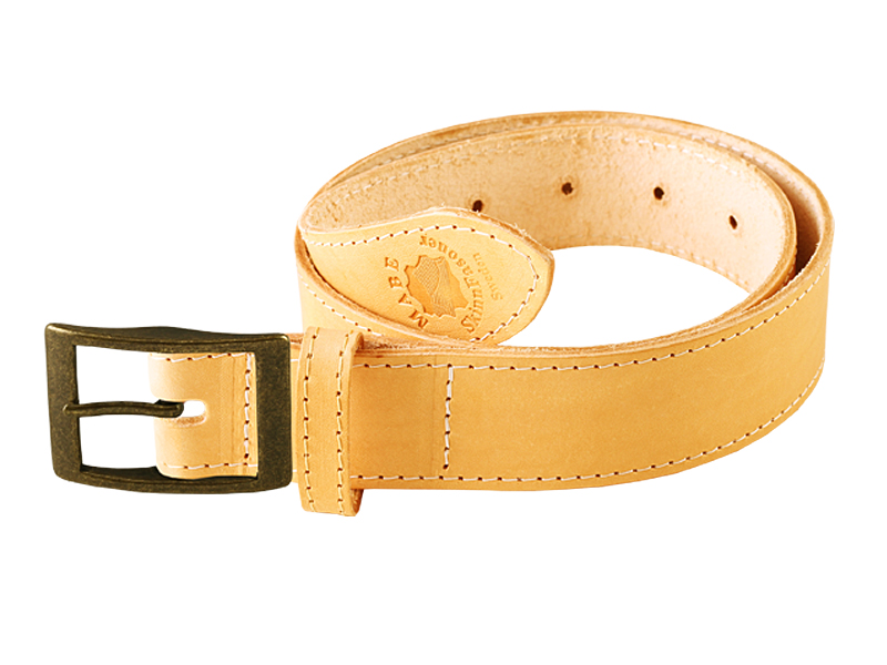 Leather belt G antique brass nickel free - 5