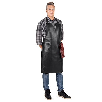 Leather apron Prestige Sleifi, black