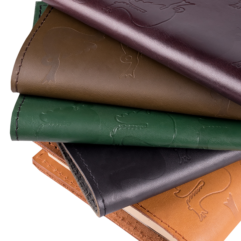 Book cover in leather dragon cognac - 5