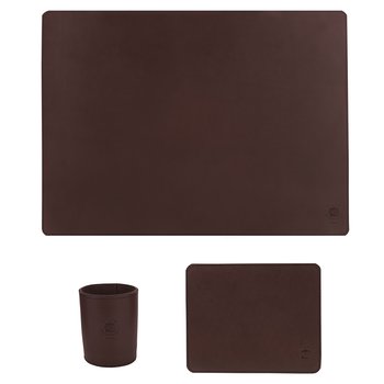 Desktop set regular dark brown