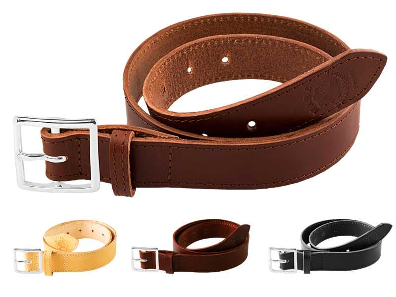 Leather belt B silver nickel free