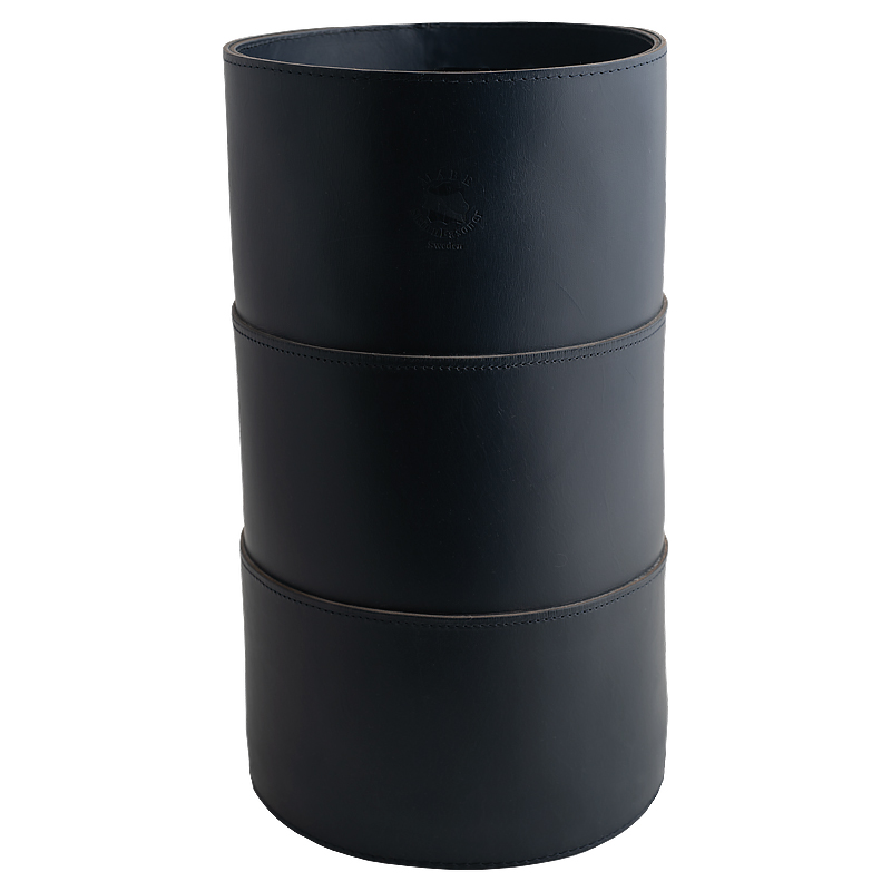 Paper bin inleather Blue