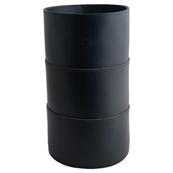 Paper bin inleather Blue