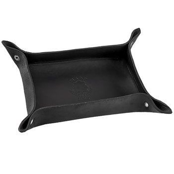 Leather tray black