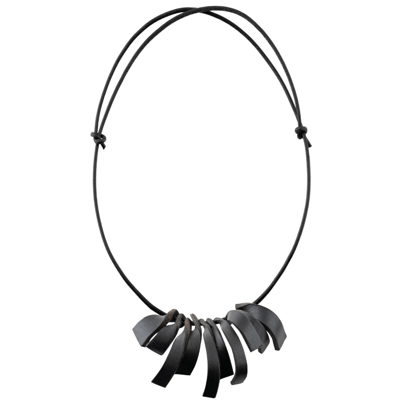 Leather Necklace black 
