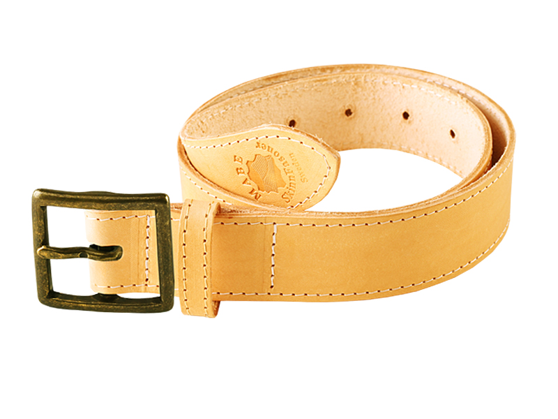Leather belt B antique brass nickel free - 5