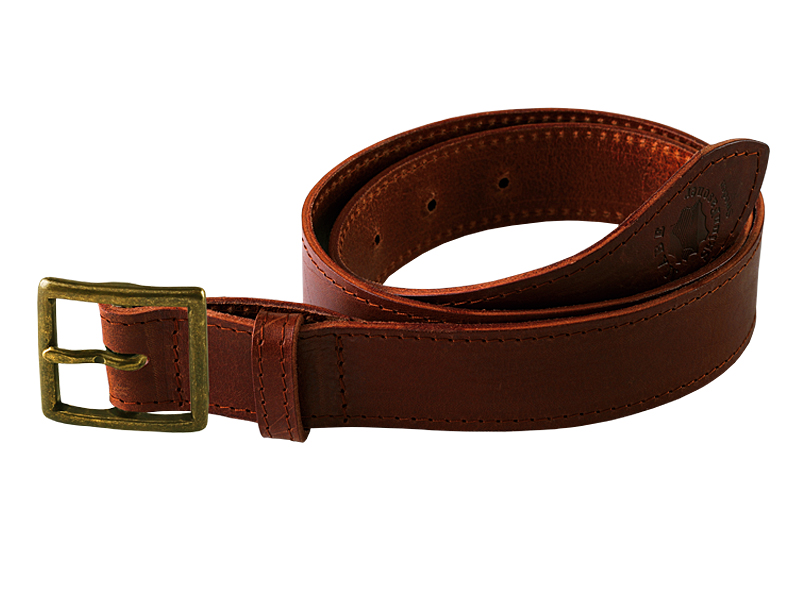 Leather belt B antique brass nickel free - 3