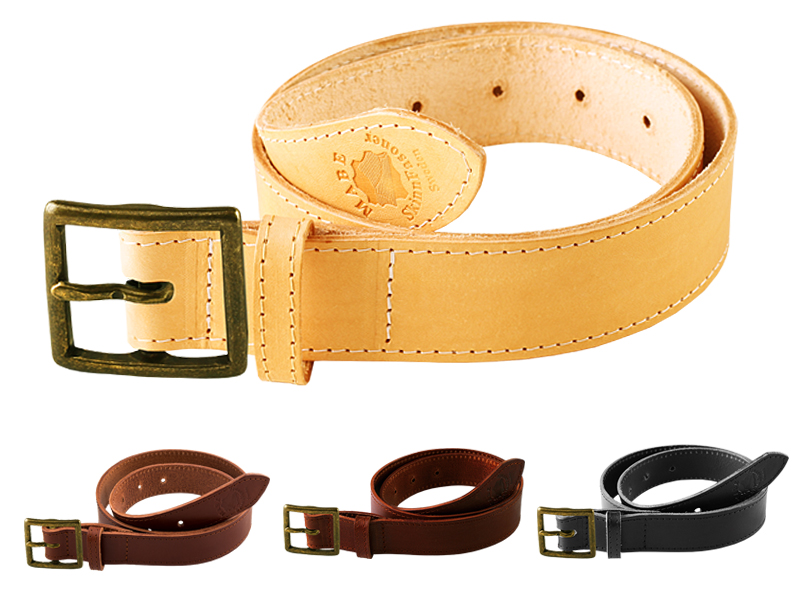 Leather belt B antique brass nickel free