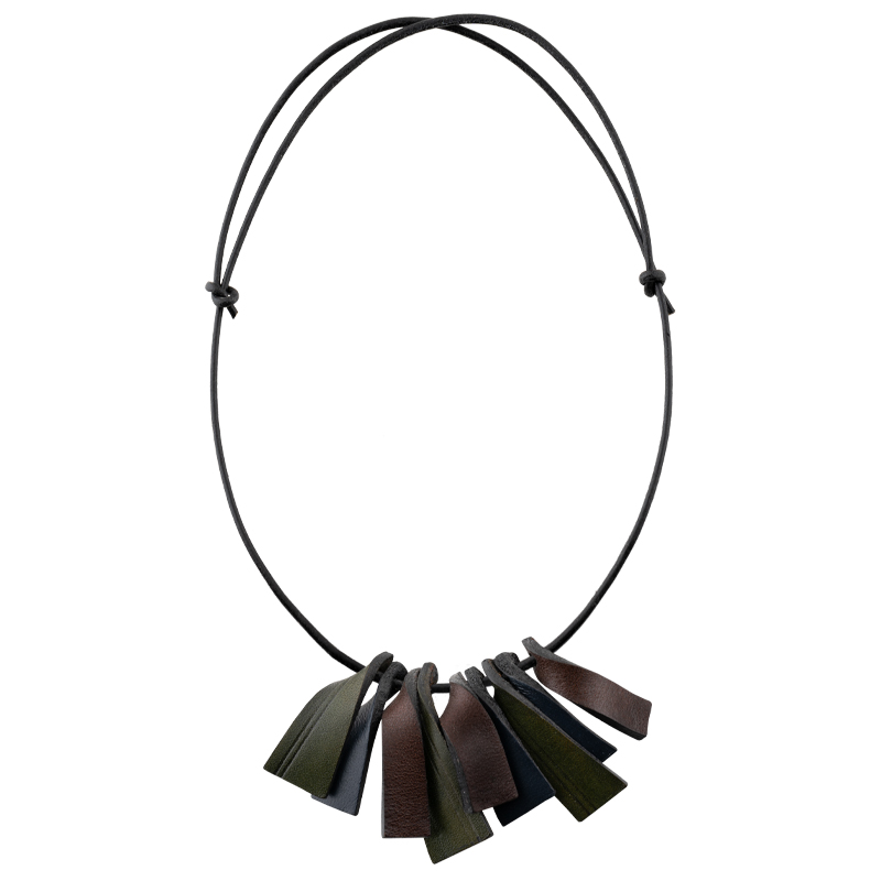 Leather Necklace dark mix