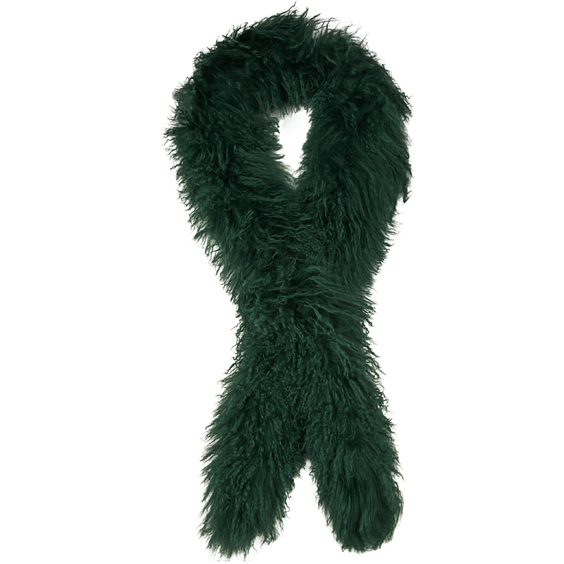 Lambskin boa Dark green - 2