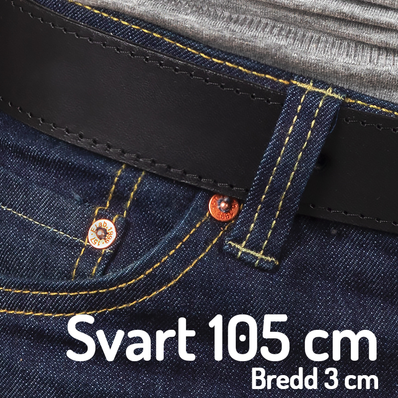 Belt 105 cm Svart 3 cm