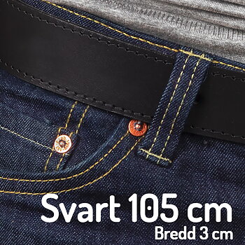 Belt 105 cm Svart 3 cm