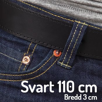 Belt 110 cm black 3 cm