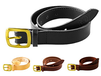 Leather belt C brass nickel free