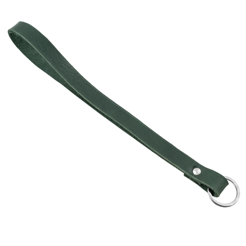 Nyckelband i läder Grön - 2