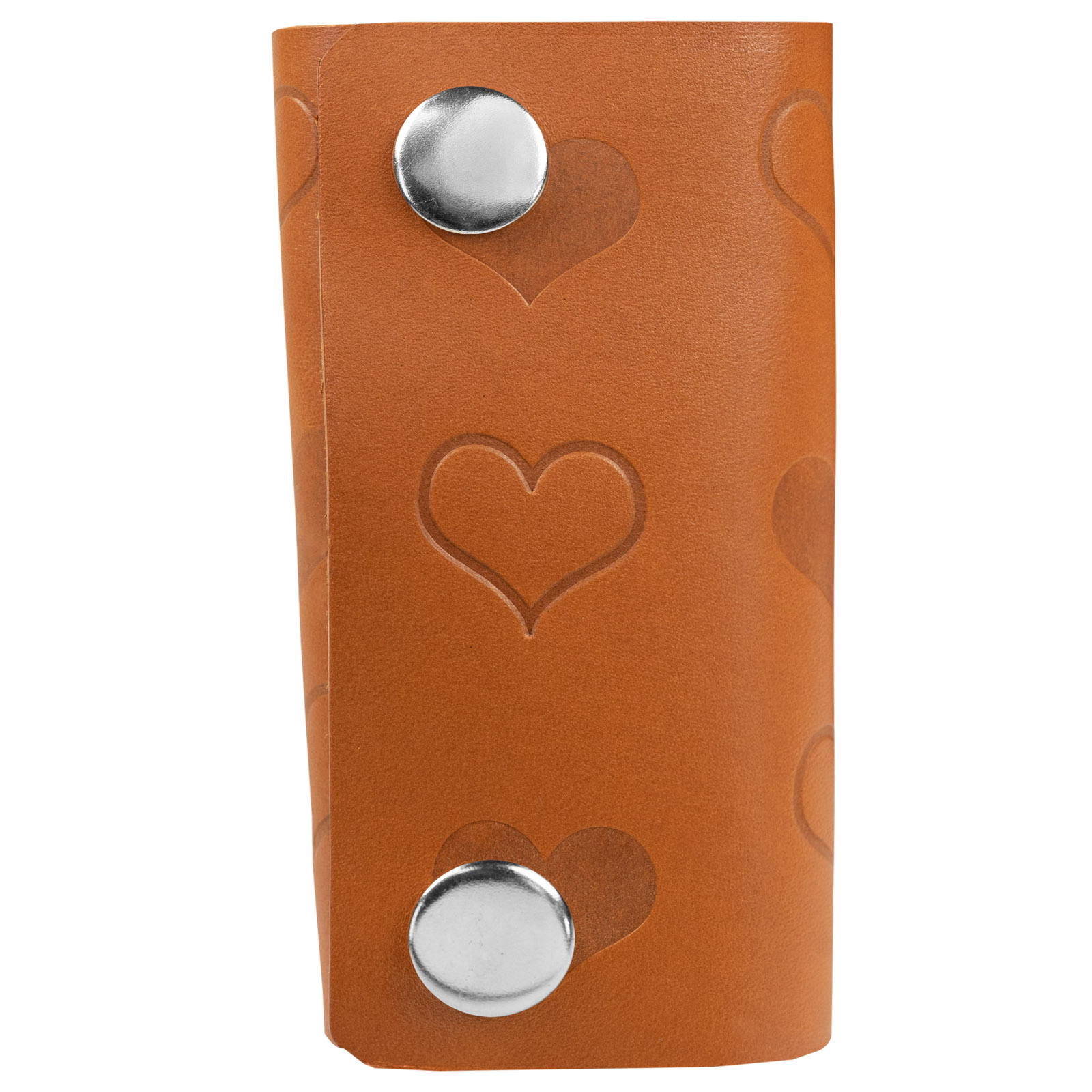 Key holder multiple hearts cognac 