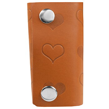 Key holder multiple hearts cognac 