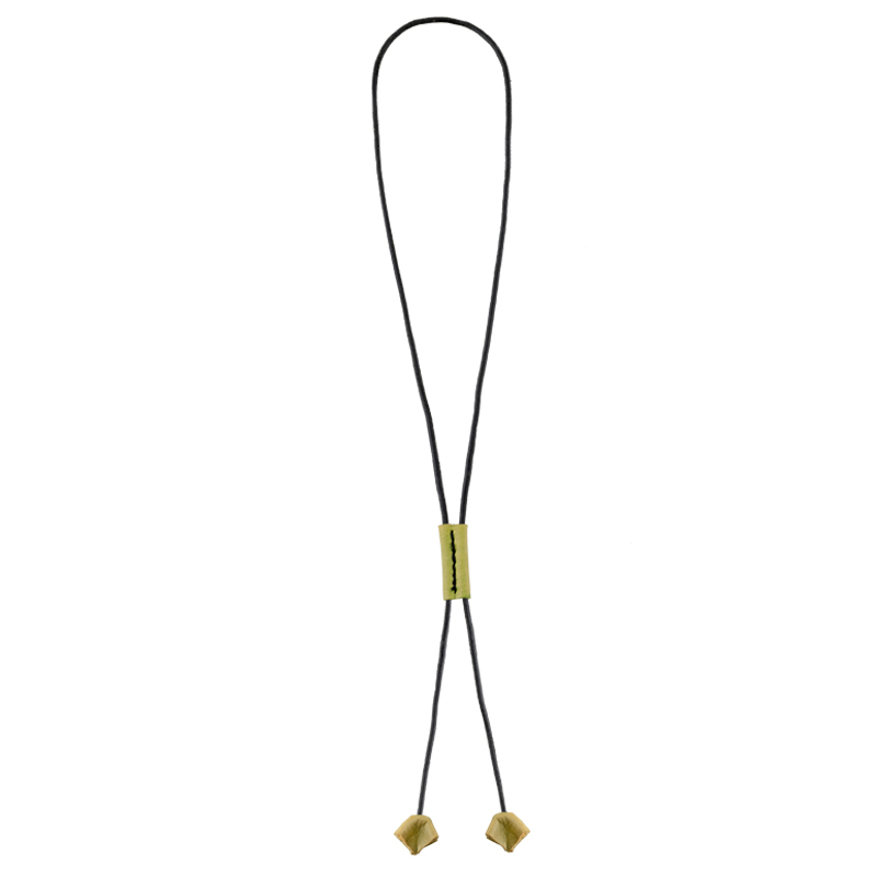 Leather Necklace lime green