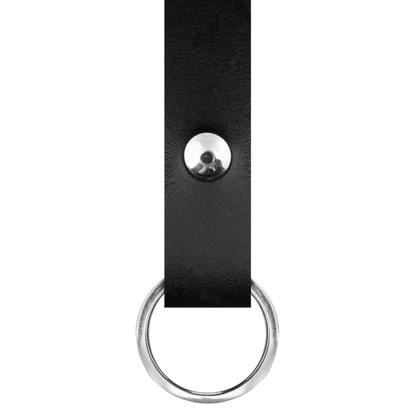 Nyckelband i läder Svart 16 cm - 2
