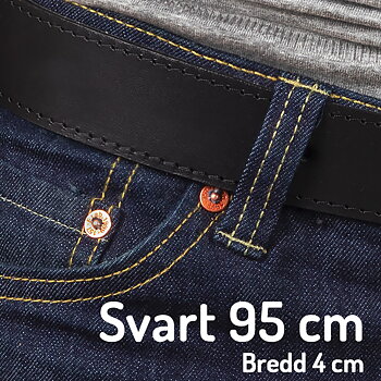 Belt 95cm black 4cm 