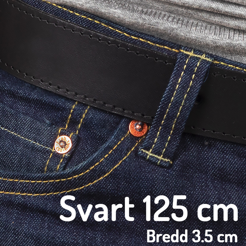 Belt 125cm black 3.5cm