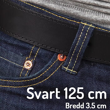 Belt 125cm black 3.5cm