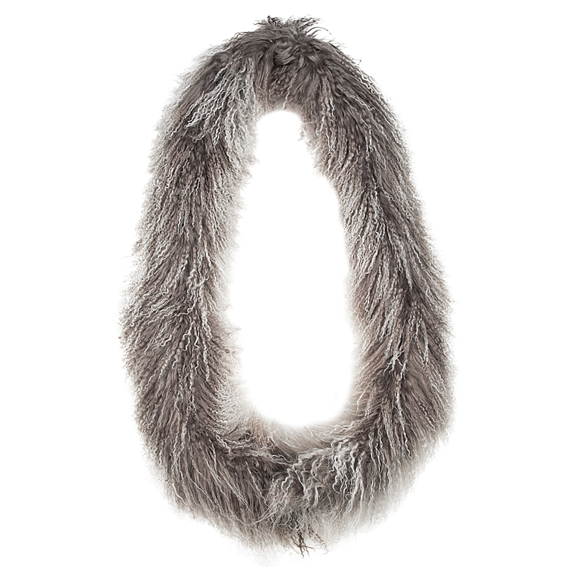 Lambskin boa Gray ring