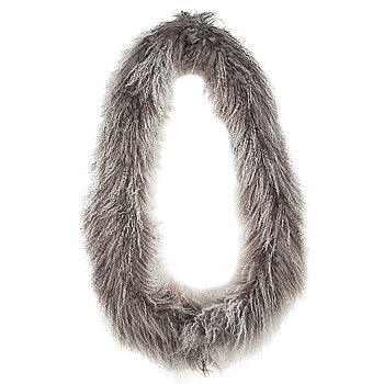 Lambskin boa Gray ring