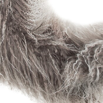 Lambskin boa Gray ring