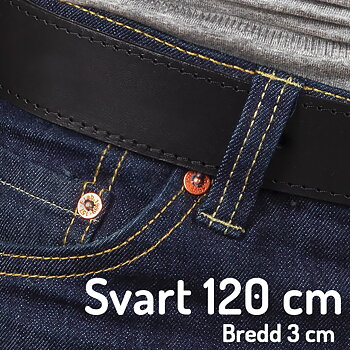 Belt 120cm black 3cm