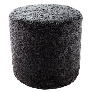 Cylinder puff in lambskin