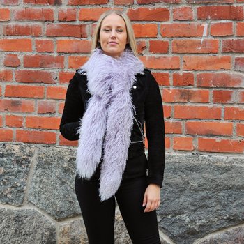 Lambskin boa Lavender