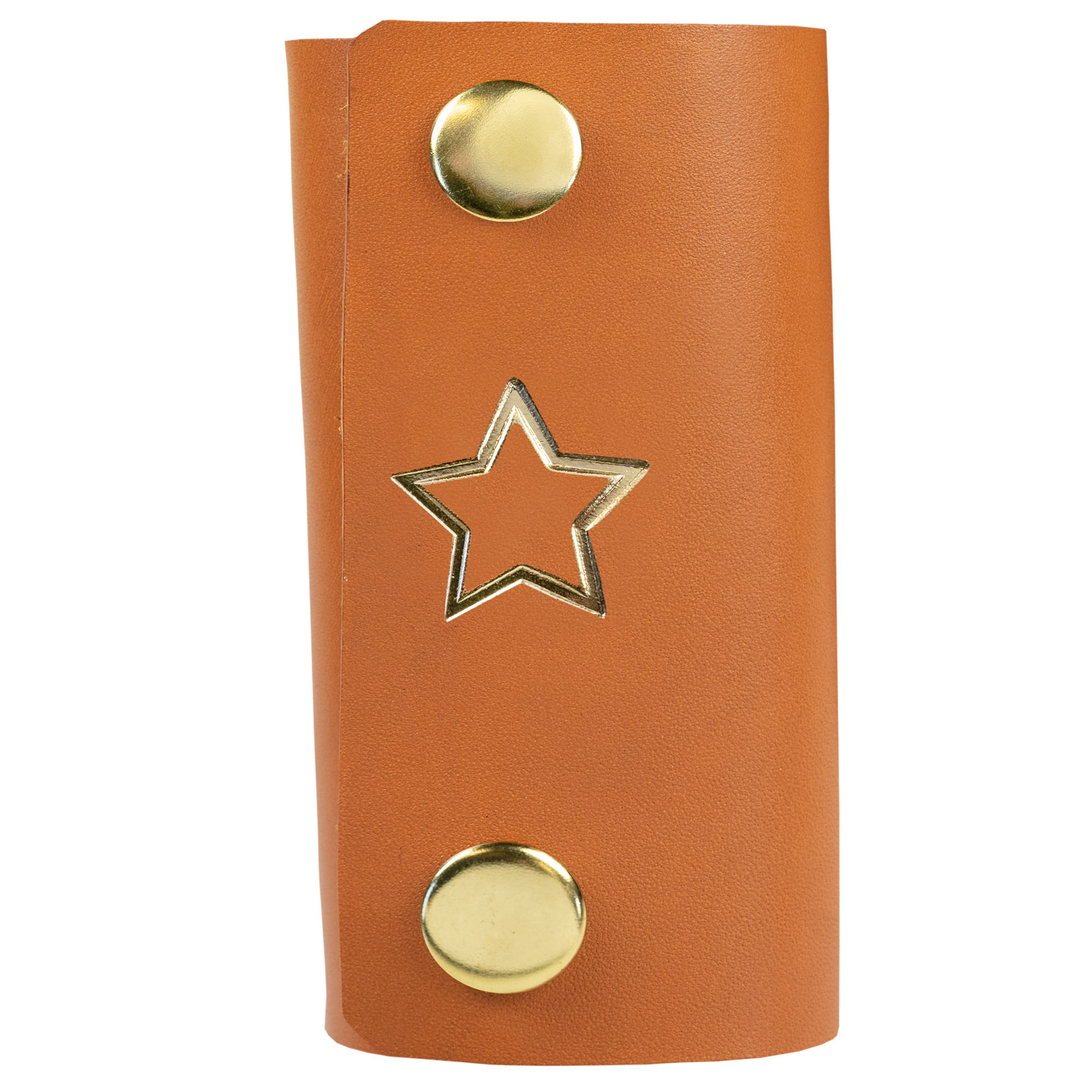 Key holder star cognac/gold