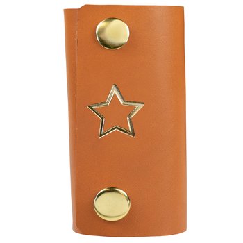 Key holder star cognac/gold