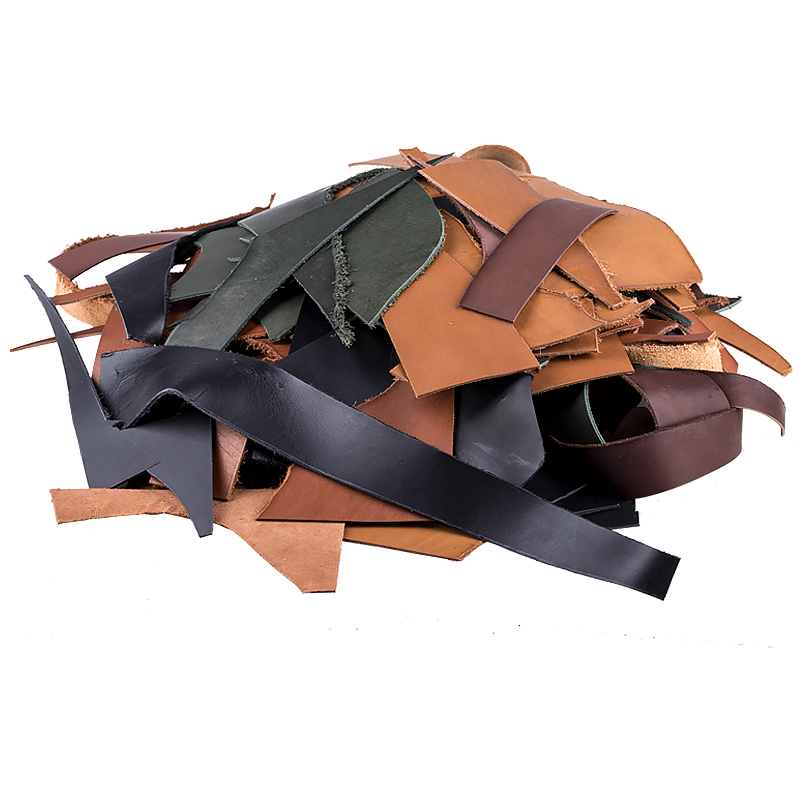 Mixed hard leather pieces 2kg