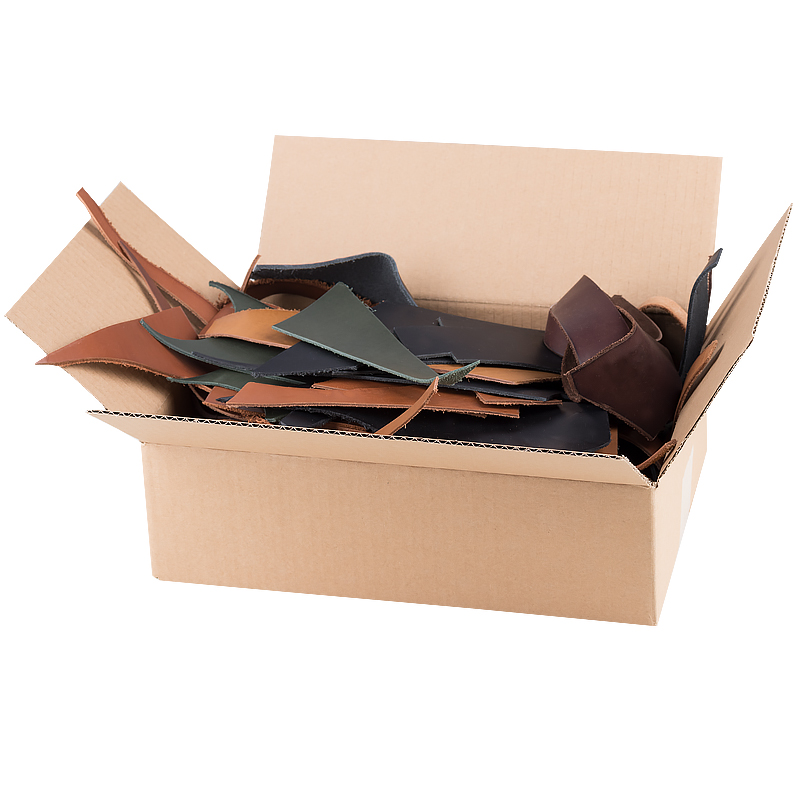 Mixed hard leather pieces 2kg - 2