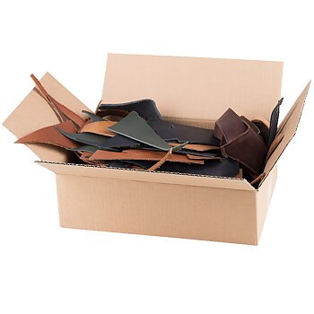 Mixed hard leather pieces 2kg