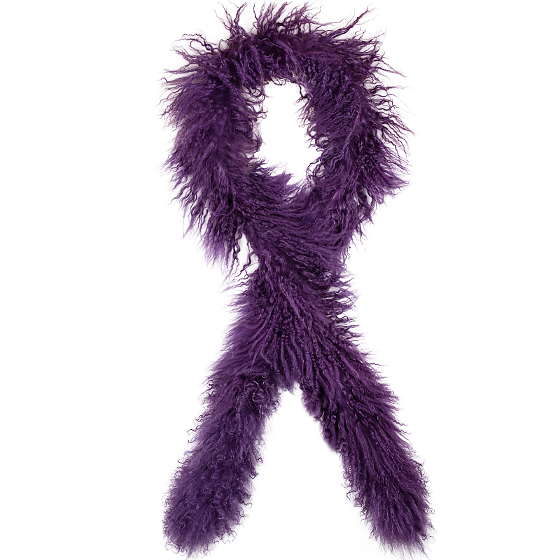 Small Lambskin boa Purple - 2