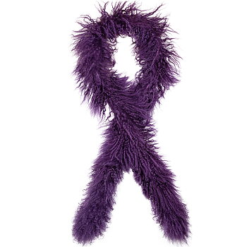 Small Lambskin boa Purple