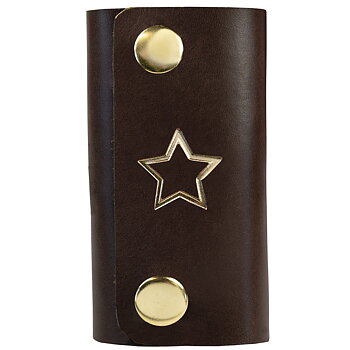 Key holder star dark brown/gold